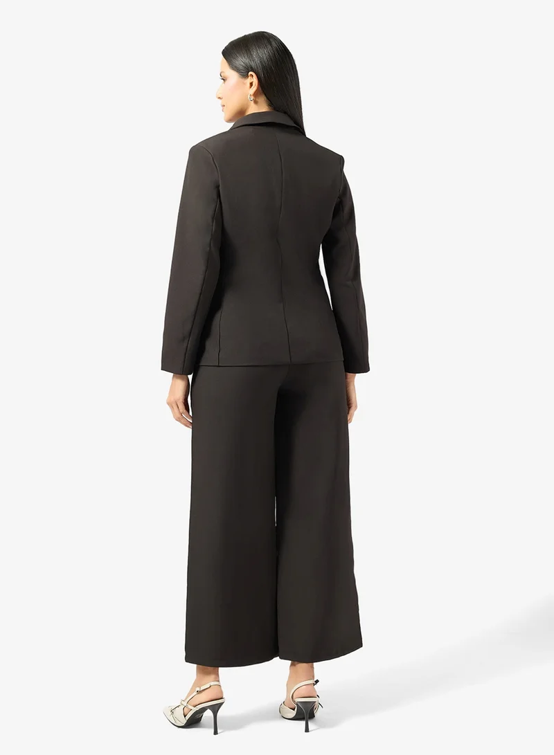 ايلا Blazer With Contrast Piping & Pant Set